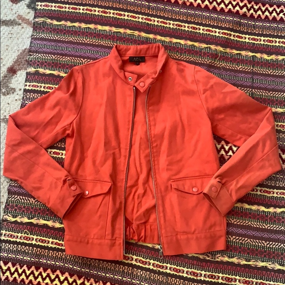 Coolest Red/Salmon APC Jacket with Attachable Hood